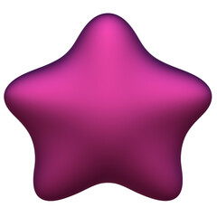 3d pink Star