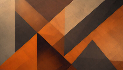 geometric triangular background in orange brown beige colors