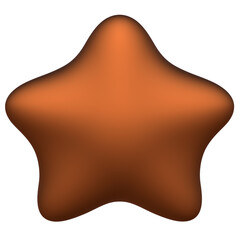 3d orange Star