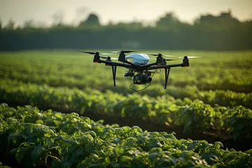 Cercles muraux Ancien avion Efficient Agrotech: Automation in Modern Farming with Drones and Machine Learning