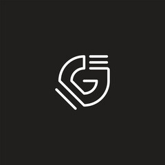 Lettermark Initials monogram g logo design template