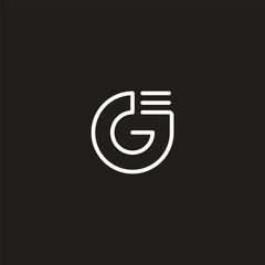 Lettermark Initials monogram g logo design template