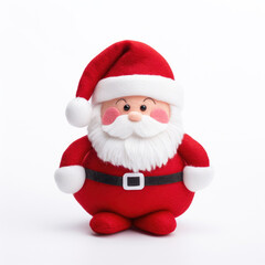 Felt funny Santa Claus for Christmas on a white background