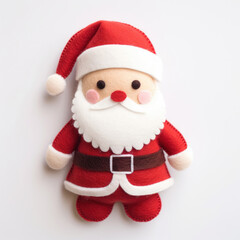 Felt funny Santa Claus for Christmas on a white background