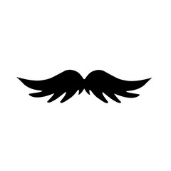 Mustache Icon Vector Logo Template Flat Design