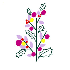 Abstract Christmas brunch 