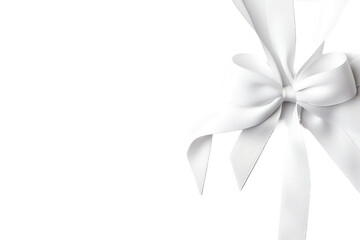 a white ribbon with a bow