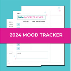 2024 mood tracker journal kdp interior