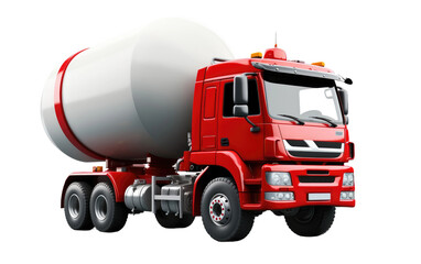 Heavy duty Cement Mixer Truck on Transparent Background - obrazy, fototapety, plakaty