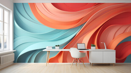 A wallpaper that radiates energy with its bold and bright colors. Perfect for adding a fresh, funky vibe to any room in need of a lively update.