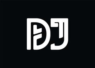 DJ letter logo and monogram logo