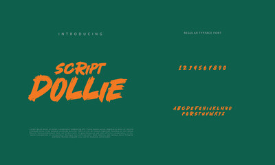 Best Alphabet Painting Paint Brush Beauty Script Logotype Font lettering handwritten