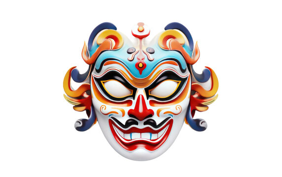 Symbolic Colors in Chinese Opera on Transparent Background