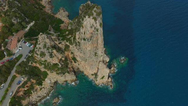 Discovering Sardinia: Aerial Majesty of Monolite di Pedra Longa.