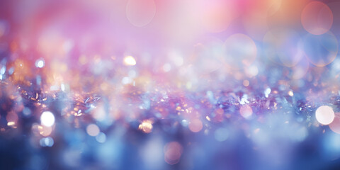 A close up of  Golden Glowing Glitter Bokeh   blurry background with a lot of lights generative AI