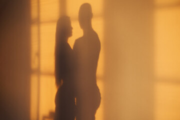 silhouette of a couple