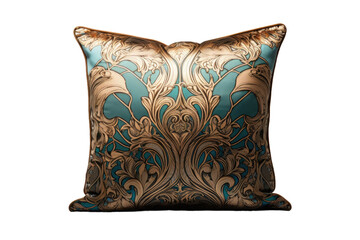 Stylish Comfort High Detailed Decorative Cushion Selection Isolated On Transparent Background.