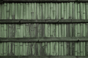 Vintage bamboo wall background. Natural bamboo fence texture for design.