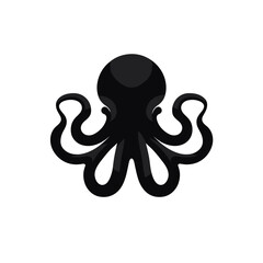 Schwarzes Icon eines Oktopus