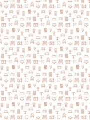 インテリア用品の壁紙パターンイラスト