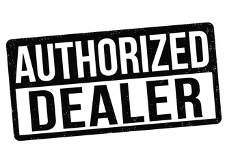 Authorized dealer grunge rubber stamp