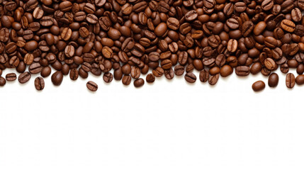 Coffee beans frame with copy space.