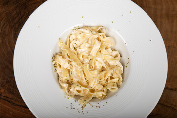 Delicious Italian pasta, Spaghetti, Fettuccine, Macaroni, Fusilli, Bow ties, Penne