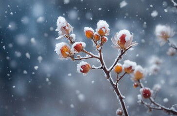 snow covered branches