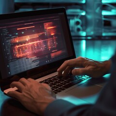 Cyber Security, notebook, keypad, hands typing, lock, data protection. Cyber security concept, lock symbol, data protection and secured internet access, cybersecurity, Privacy safety concept