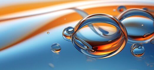 Beautiful abstract oil and water interaction