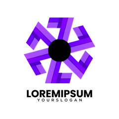 abstract icon logo design vector