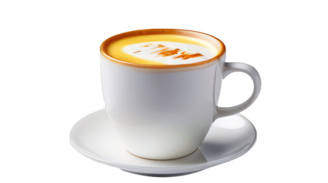 cup of coffee transparent, white background, isolate, png