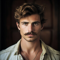 Elegant man with a mustache.