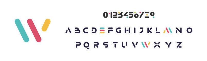 Minimal elegant font lowercase alphabet. Rounded angles letter set bauhaus fashion style type. Golden minimalist clean simple digital typography
