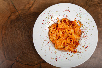 Delicious Italian pasta, Spaghetti, Fettuccine, Macaroni, Fusilli, Bow ties, Penne