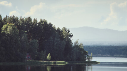 Island on the lake