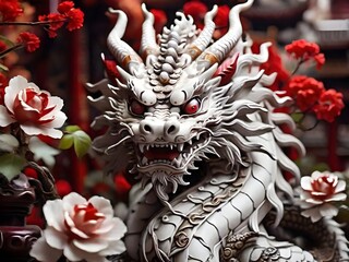 The Chinese New Year 2024 year of the dragon, the Chinese zodiac symbol is the Lunar New Year...