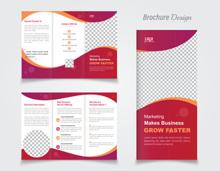 Abstract tri-fold brochure design