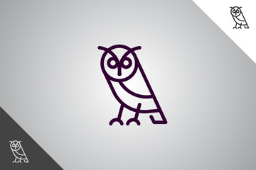 Owl modern logotype and symbol. Perfect logo for business related to animal, pet and veterinary. Isolated on background. Vector eps 10.