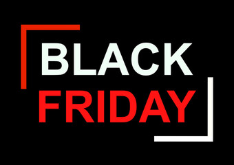 Black Friday event banner, sales at good prices.