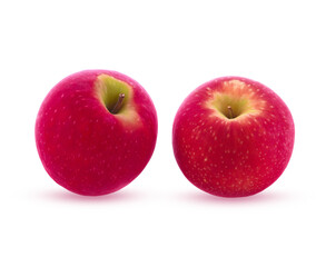 red aplles fruit isolated on transparent.