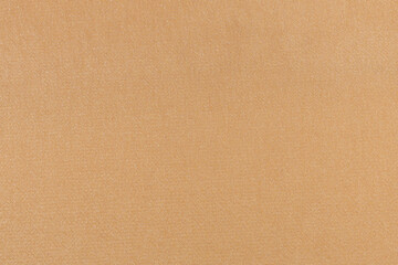 Fototapeta na wymiar Texture of beige polyester fabric with shine close-up. Background for your design, material for sewing