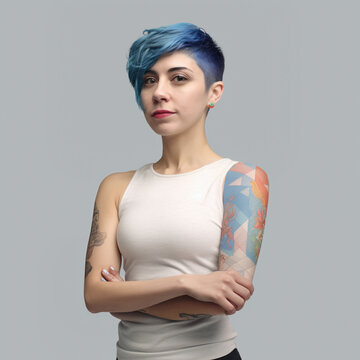 Kreatywna artystka, architekt - zjęcie profilowe - Creative artist, architect - profile photo - AI Generated