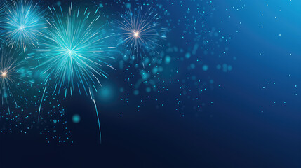 Obraz premium fireworks on the sky background