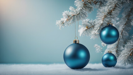 blue christmas ball on branch, christmas tree decoration, Winter themed home decor