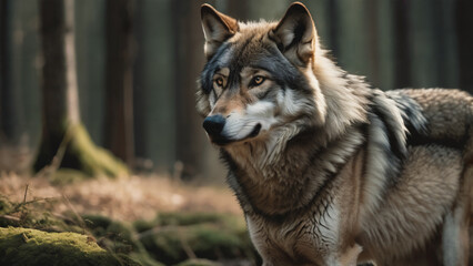 Fototapeta premium gray wolf portrait , animal photography