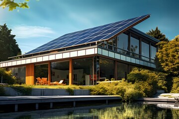 Obraz premium House with solar panels