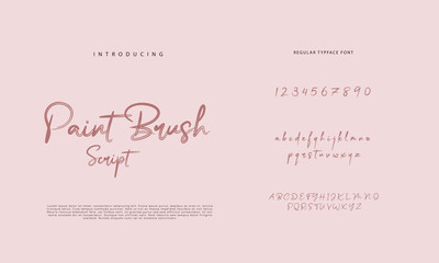 Best Alphabet Painting Paint Brush Beauty Script Logotype Font lettering handwritten
