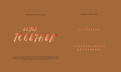 Best Alphabet Painting Paint Brush Beauty Script Logotype Font lettering handwritten