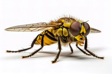 Macro shoot of big gadfly isolated on a white background.